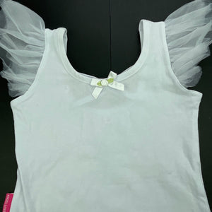 Girls Angel Love, off-white bodysuit / leotard, EUC, size 6,  