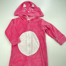 Load image into Gallery viewer, Girls Ollies Place, pink velour hooded coverall / romper, EUC, size 0,  