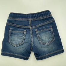 Load image into Gallery viewer, Boys Anko, stretch knit denim shorts, elasticated, GUC, size 1,  