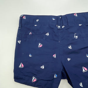 Girls Nautica, navy lightweight cotton shorts, adjustable, EUC, size 2,  