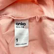 Load image into Gallery viewer, Girls Anko, pink cotton casual dress, FUC, size 1, L: 41cm