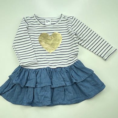 Girls Anko, spliced casual dress, FUC, size 00, L: 36cm