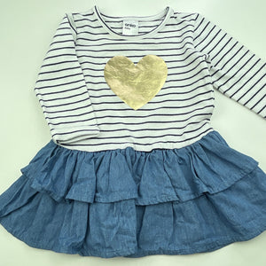 Girls Anko, spliced casual dress, FUC, size 00, L: 36cm