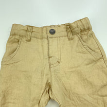 Load image into Gallery viewer, Boys Bebe by Minihaha, linen / cotton pants, adjustable, Inside leg: 26cm, light mark on back, FUC, size 1-2,  