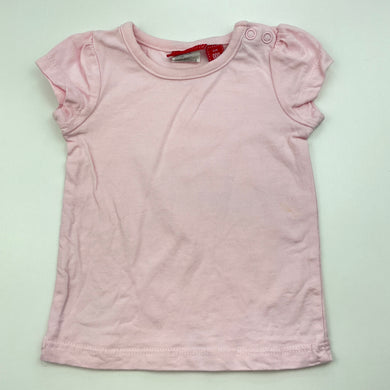 Girls Sprout, pink cotton t-shirt top, FUC, size 000,  
