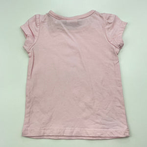 Girls Sprout, pink cotton t-shirt top, FUC, size 000,  