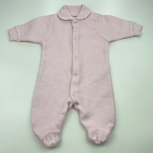 Girls Target, pink fleece coverall / romper, FUC, size 000,  