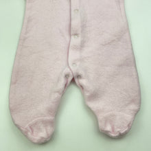Load image into Gallery viewer, Girls Target, pink fleece coverall / romper, FUC, size 000,  