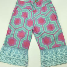 Load image into Gallery viewer, Girls Trish Scully, colourful cotton pants, elasticated, Inside leg: 18cm, NEW, size 12 months,  