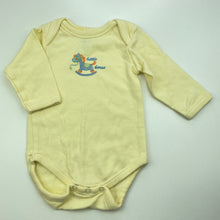 Load image into Gallery viewer, unisex Baby Biz, yellow cotton bodysuit / romper, EUC, size 00,  