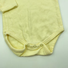 Load image into Gallery viewer, unisex Baby Biz, yellow cotton bodysuit / romper, EUC, size 00,  