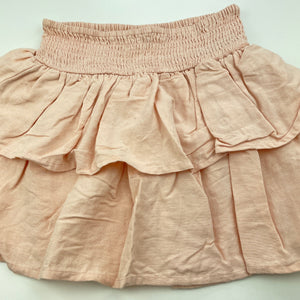 Girls Anko, pink tiered skirt elasticated, L: 29cm, EUC, size 8,  