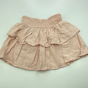 Girls Anko, pink tiered skirt elasticated, L: 29cm, EUC, size 8,  