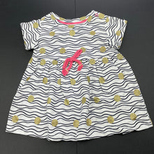 Load image into Gallery viewer, Girls Target, navy &amp; white cotton t-shirt / top, EUC, size 000,  