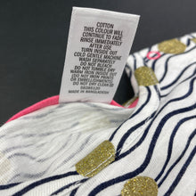Load image into Gallery viewer, Girls Target, navy &amp; white cotton t-shirt / top, EUC, size 000,  