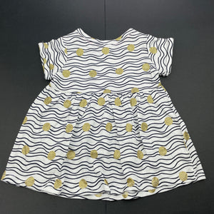 Girls Target, navy & white cotton t-shirt / top, EUC, size 000,  