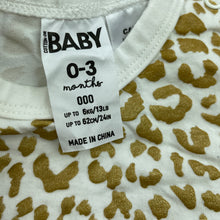 Load image into Gallery viewer, Girls Cotton On, gold animal print romper, EUC, size 000,  