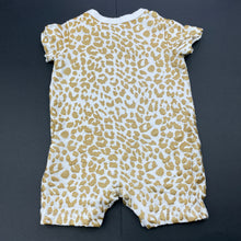 Load image into Gallery viewer, Girls Cotton On, gold animal print romper, EUC, size 000,  