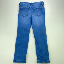 Load image into Gallery viewer, Girls Target, blue stretch denim jeans, adjustable, Inside leg: 40cm, GUC, size 4,  