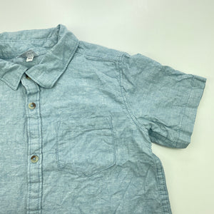 Boys Anko, linen / cotton short sleeve shirt, EUC, size 8,  