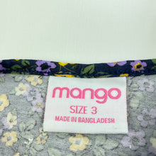 Load image into Gallery viewer, Girls Mango, floral cotton casual summer dress, EUC, size 3, L: 50cm