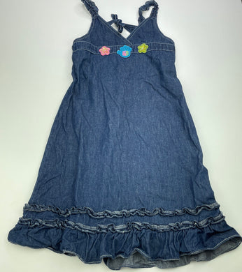 Girls Hi-5, denim casual summer dress, EUC, size 7, L: 77cm