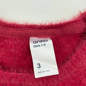 Girls Anko, soft stretchy longline sweater / jumper, L: 46cm, EUC, size 3,  