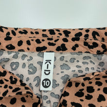 Load image into Gallery viewer, Girls KID, leopard print lightweight tie front top, EUC, size 10,  