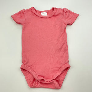 Girls Target, pink cotton bodysuit / romper, EUC, size 000,  