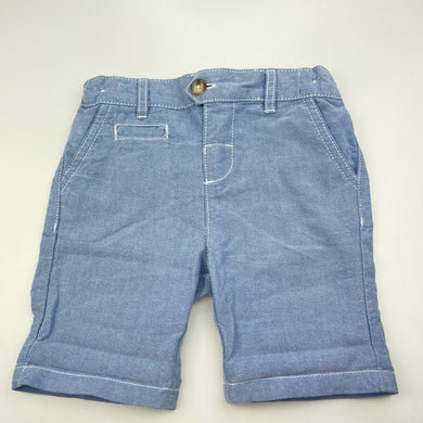 Boys Dymples, blue cotton shorts, adjustable, EUC, size 0,  