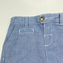 Load image into Gallery viewer, Boys Dymples, blue cotton shorts, adjustable, EUC, size 0,  