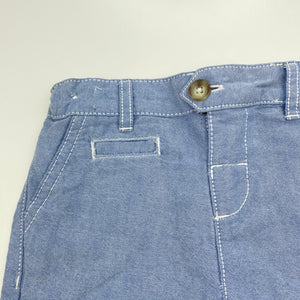 Boys Dymples, blue cotton shorts, adjustable, EUC, size 0,  