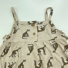 Load image into Gallery viewer, Girls Dymples, cotton summer romper, cheetahs, GUC, size 0,  