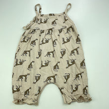 Load image into Gallery viewer, Girls Dymples, cotton summer romper, cheetahs, GUC, size 0,  