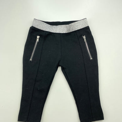 Girls Dymples, black pants / bottom, elasticated, GUC, size 00,  
