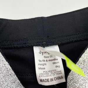 Girls Dymples, black pants / bottom, elasticated, GUC, size 00,  