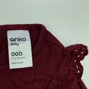 Girls Anko, cotton long sleeve top, GUC, size 000,  