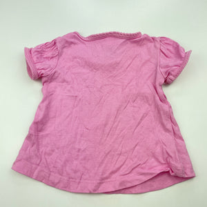 Girls Anko, pink cotton t-shirt top, GUC, size 000,  