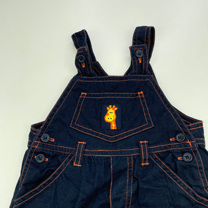 Boys Target, navy cotton overalls / shortalls, EUC, size 0,  