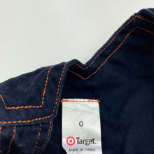 Load image into Gallery viewer, Boys Target, navy cotton overalls / shortalls, EUC, size 0,  