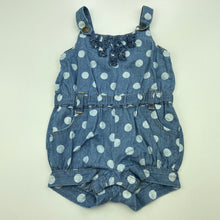 Load image into Gallery viewer, Girls Target, chambray cotton summer romper, EUC, size 000,  