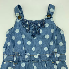 Load image into Gallery viewer, Girls Target, chambray cotton summer romper, EUC, size 000,  