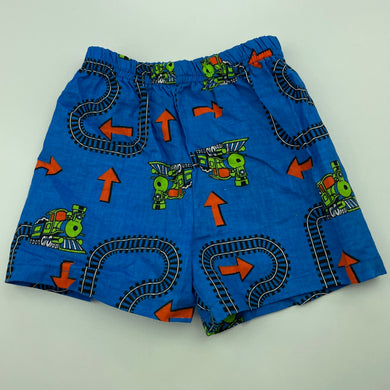 Boys Snooze Zone, lightweight cotton pyjama shorts, trains, EUC, size 0,  