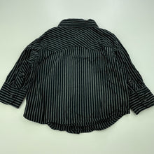 Load image into Gallery viewer, Boys H&amp;T, black cotton long sleeve shirt, EUC, size 1,  