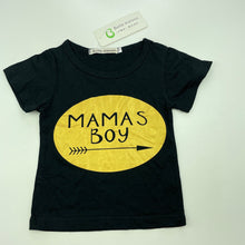 Load image into Gallery viewer, Boys Belle Maison, black cotton t-shirt / top, NEW, size 00,  