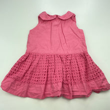 Load image into Gallery viewer, Girls Target, lined pink cotton casual long top, L: 40cm, GUC, size 1,  