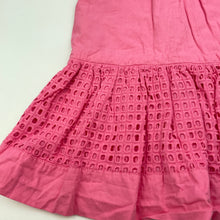 Load image into Gallery viewer, Girls Target, lined pink cotton casual long top, L: 40cm, GUC, size 1,  