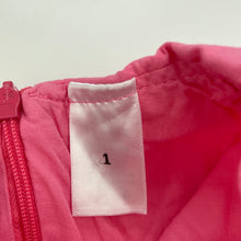 Load image into Gallery viewer, Girls Target, lined pink cotton casual long top, L: 40cm, GUC, size 1,  