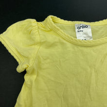 Load image into Gallery viewer, Girls Anko, yellow cotton t-shirt / top, GUC, size 000,  