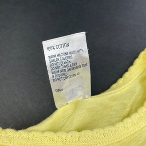 Girls Anko, yellow cotton t-shirt / top, GUC, size 000,  